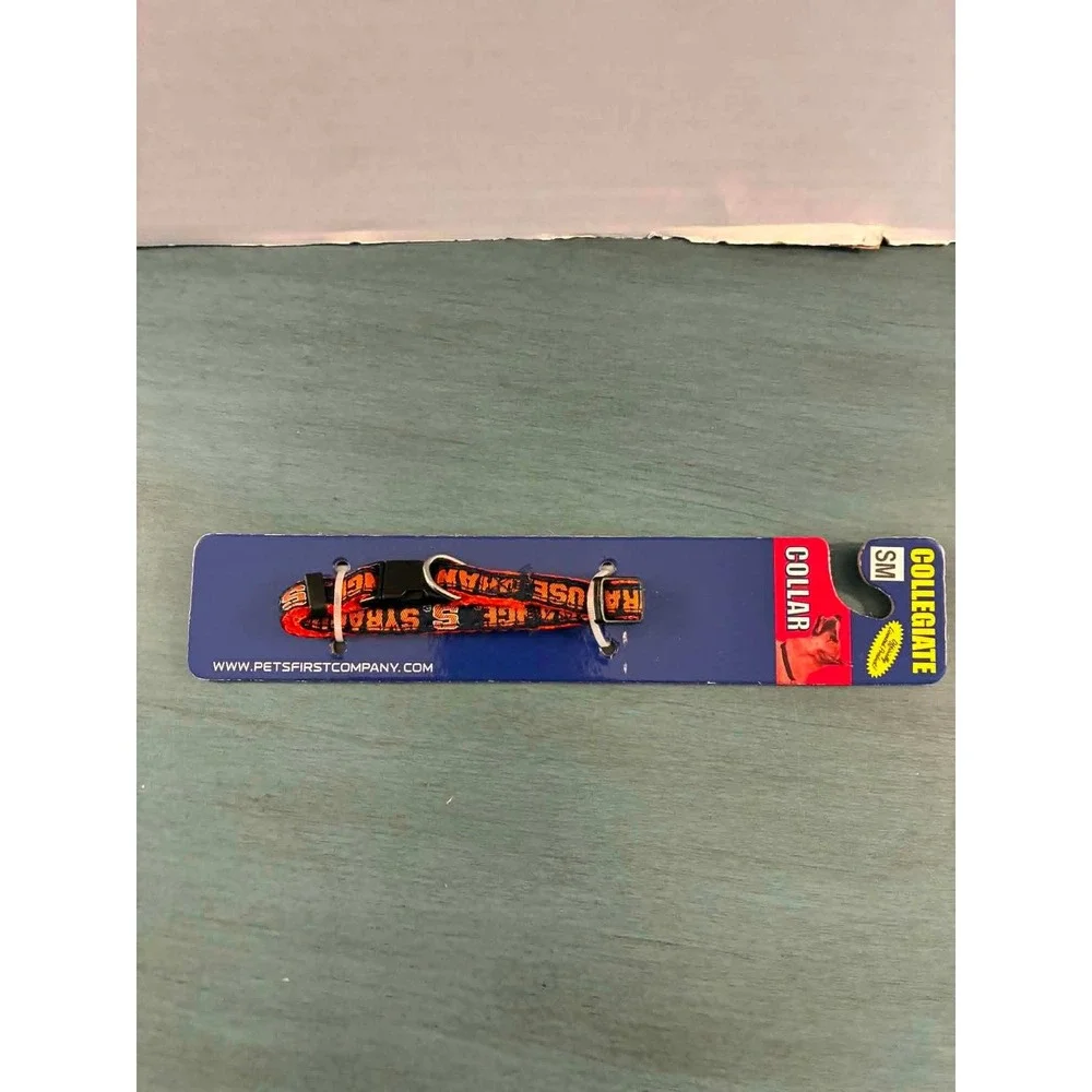 Pets First Syracuse University Dog Collar Small Orange New NCAA Collegiate SM